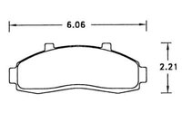 Large photo of Hawk Brake Pad, Ford Explorer, Mazda B-Series (D652), Pegasus Part No. HB283-Compound-Thickness