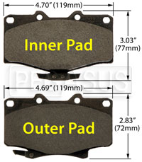 Click for a larger picture of Hawk Brake Pad, 92-98 Toyota Trucks (D611)