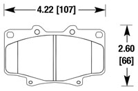 Click for a larger picture of Hawk Brake Pad: 76-97 Toyota / Lexus Trucks, SUVs (D502)