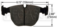 Large photo of Hawk Brake Pad, BMW (D681), Pegasus Part No. HB325-Compound-Thickness