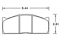 Large photo of Hawk Brake Pad, AP Racing, Brembo NASCAR Front, Pegasus Part No. HB331-Compound-Thickness