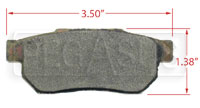 Large photo of Hawk Brake Pad, Acura, Honda Rear (D374), Pegasus Part No. HB350-Compound-Thickness