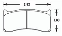 Large photo of Hawk Brake Pad, Brembo, Wilwood 76xx, Swift 014a, Pegasus Part No. HB351-Compound-Thickness