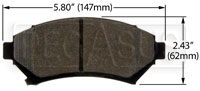 Click for a larger picture of Hawk Brake Pad, Buick, Cadillac, Chevy, Olds, Pontiac (D699)