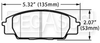 Click for a larger picture of Hawk Brake Pad, Acura RSX-S, Honda S2000 (D829)