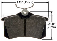 Click for a larger picture of Hawk Brake Pad, Audi, VW Rear (D340, D1017)