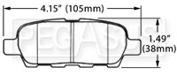 Click for a larger picture of Hawk Brake Pad, 2003-08 Nissan 350Z Rear (D905)