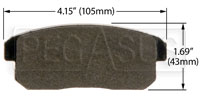 Large photo of Hawk Brake Pad, Mazda RX8, Nissan Rear (D900), Pegasus Part No. HB378-Compound-Thickness