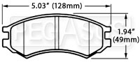 Click for a larger picture of Hawk Brake Pad, Saturn S Series (D507)