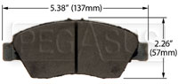 Click for a larger picture of Hawk Brake Pad, Honda, Acura RSX (D621)
