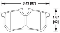 Click for a larger picture of Hawk Brake Pad, 00-07 Ford Focus rear (D886)