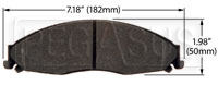 Large photo of Hawk Brake Pad, Cadillac 03-08 CTS, 05-08 STS (D921), Pegasus Part No. HB439-Compound-Thickness