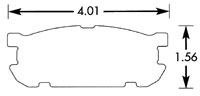 Large photo of Hawk Brake Pad, 01-05 Mazda Miata Sport Rear (D891), Pegasus Part No. HB442-Compound-Thickness