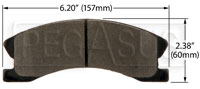 Large photo of Hawk Brake Pad, Jeep Grand Cherokee (D945), Pegasus Part No. HB446-Compound-Thickness