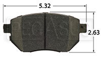 Large photo of Hawk Brake Pad, Infiniti, Nissan (D969), Pegasus Part No. HB448-Compound-Thickness