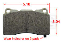 Click for a larger picture of Hawk Brake Pad, Alfa, Cadillac, Mitsubishi, Subaru (D1001)