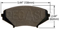 Large photo of Hawk Brake Pad, Mazda RX-8 (D1009), Pegasus Part No. HB470-Compound-Thickness