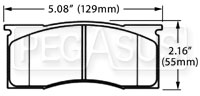 Large photo of Hawk Brake Pad, Mustang, Dart, Valiant (D11), Pegasus Part No. HB471-Compound-Thickness