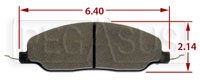 Large photo of Hawk Brake Pad, 05-10 Ford Mustang GT (D1081), Pegasus Part No. HB484-Compound-Thickness