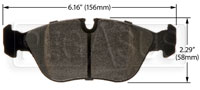 Large photo of Hawk Brake Pad, Volvo 850, C70, S70, V70 (D618), Pegasus Part No. HB492-Compound-Thickness