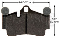 Large photo of Hawk Brake Pad, Porsche Cayenne, VW Touareg Rear (D978), Pegasus Part No. HB502-Compound-Thickness