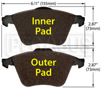 Click for a larger picture of Hawk Brake Pad, Audi, Mazda, Volvo, VW CC VR6 (D915)