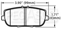 Click for a larger picture of Hawk Brake Pad, 06-08 Mazda MX-5 Miata Rear (D1180)