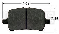 Large photo of Hawk Brake Pad, Cobalt, G6, Saturn Ion Redline (D1028), Pegasus Part No. HB524-Compound-Thickness