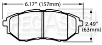 Click for a larger picture of Hawk Brake Pad, Subaru Legacy GT, Tribeca (D1078)