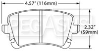 Click for a larger picture of Hawk Brake Pad, Audi, VW (D1107)