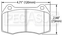 Click for a larger picture of Hawk Brake Pad, 04-09 Nissan 350Z with Brembo (D960)