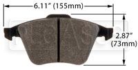 Click for a larger picture of Hawk Brake Pad, Mazdaspeed 3, Mazdaspeed 6 (D1186)