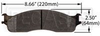 Click for a larger picture of Hawk Brake Pad, Dodge Ram Pickup (D965)