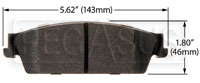 Large photo of Hawk Brake Pad, Escalade, Silverado rear (D1194), Pegasus Part No. HB568-Compound-Thickness