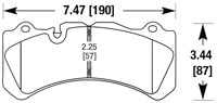 Click for a larger picture of HB581 Hawk Brake Pad, Brembo Sport Big Brake Kit