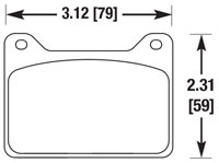 Click for a larger picture of Hawk Brake Pad, Wilwood Powerlite, PL2R/ST (7912)
