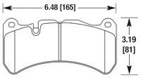 Click for a larger picture of HB616 Hawk Brake Pad, Lexus, Mercedes