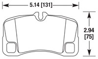 Click for a larger picture of Hawk Brake Pad, Porsche 911 GT2/3 Rear (D1299)