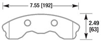 Click for a larger picture of HB658 Hawk Brake Pad, Corvette 1-pc front