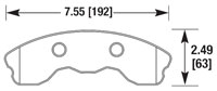 Click for a larger picture of Hawk Brake Pad, Corvette C6 Z06 / GS, One Piece (D1185)