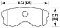 Click for a larger picture of Hawk Brake Pad, Corvette C6 Z06 / GS Rear, One-Piece (D1185)