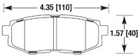Click for a larger picture of HB671 Hawk Brake Pad, Subaru / Scion (rear) (D1124)