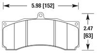 Click for a larger picture of HB688 Hawk Brake Pad, AP Racing, Stop Tech