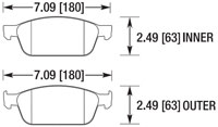 Click for a larger picture of Hawk Brake Pad, 2013-14 Ford Focus ST, Front (D1668)