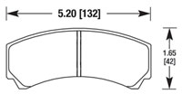 Click for a larger picture of Hawk Brake Pad, HB110 w/ 42mm Pad Depth