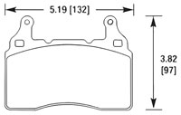 Click for a larger picture of HB726 Hawk Brake Pad, 2014 Corvette Front