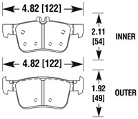Click for a larger picture of Hawk Brake Pad, Honda Civic Rear 2016+  (D1878)