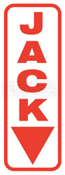 Pegasus Part No. JACK-B - Die-Cut Vinyl "Jack" Decal, Rectangular Click for a larger picture of Die-Cut Vinyl "Jack" Decal, Rectangular