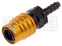 Click for a larger picture of Quick-Disconnect Socket to 4AN Hose Barb, Buna N 2000 Series