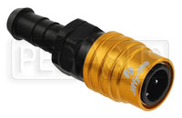 Click for a larger picture of Quick-Disconnect Socket to 6AN Hose Barb, Non-Valved